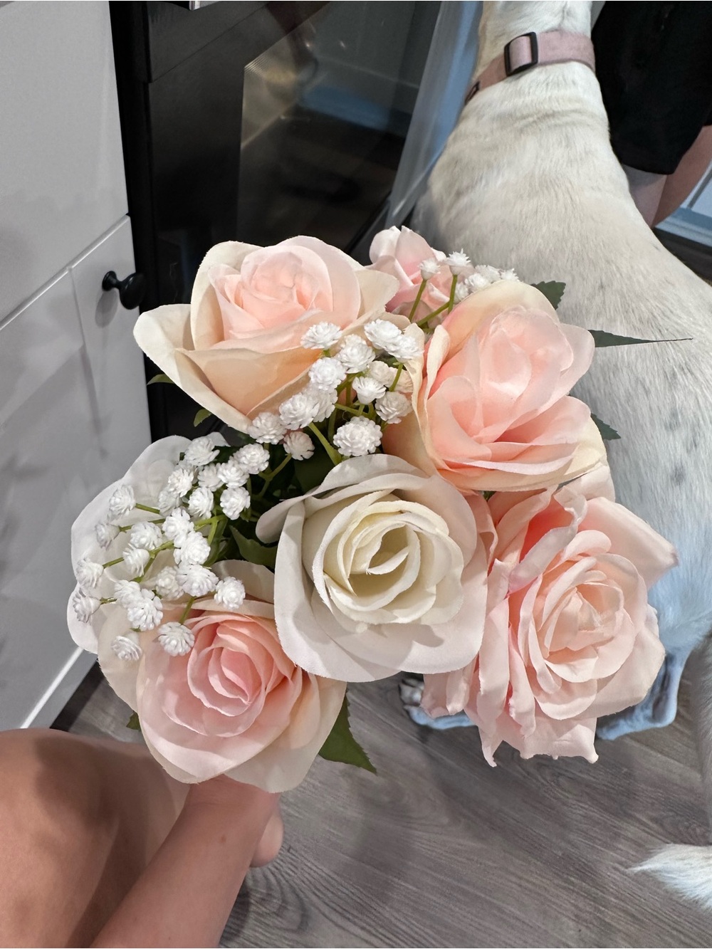 Faux floral arrangement